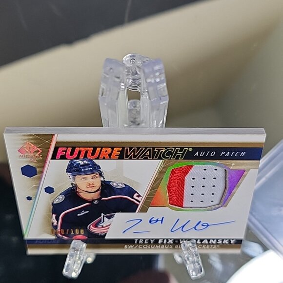2022-23 SP Authentic #FWAP-TF Trey Fix-Wolansky Future Watch Auto Patch #/100 - Picture 3 of 11